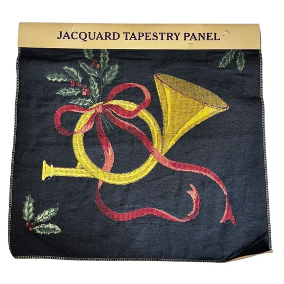 Olde Greensborough Craft Co 18" Jacquard Tapestry Panel French Horn - Picture 1 of 7